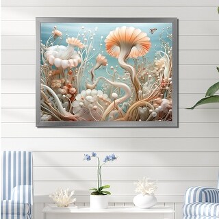 Designart "Balanophyllia S Secret Sanctuary" Coastal Coral Under Water